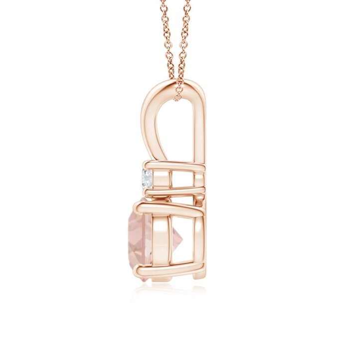 7mm aaaa morganite rose gold pendant 2