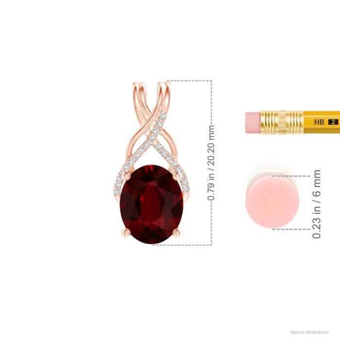 9.2x6.9mm aaaa ruby 18k rose gold pendant 7