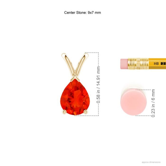 9x7mm aaaa fire opal yellow gold pendant 3