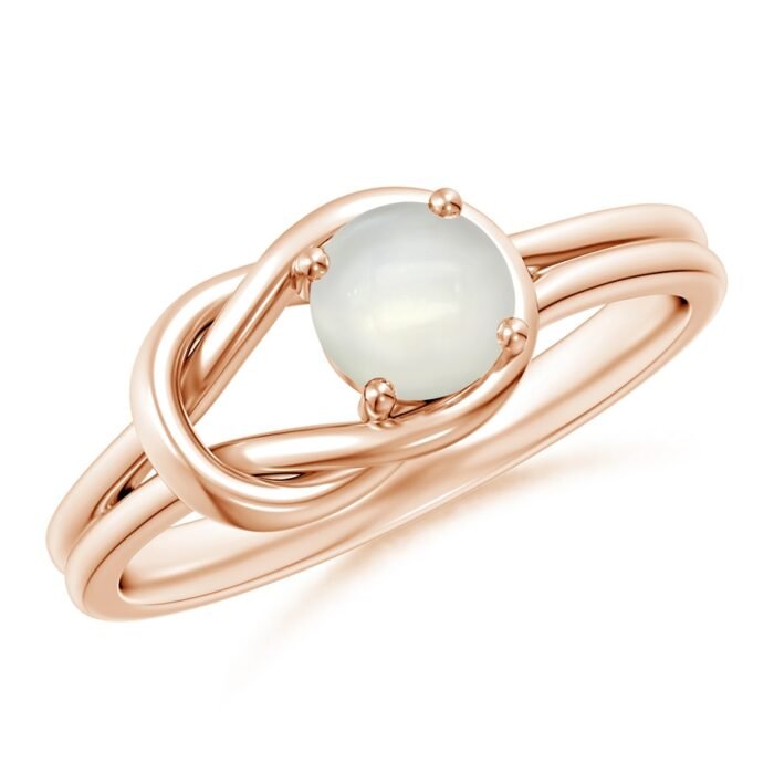 5mm aaaa moonstone rose gold ring