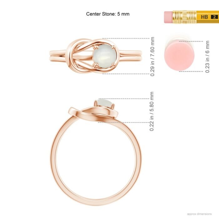 5mm aaaa moonstone rose gold ring 5