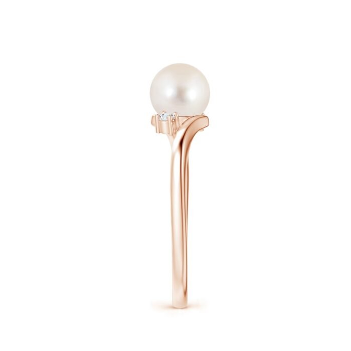 6mm aaaa freshwater cultured pearl rose gold ring 3