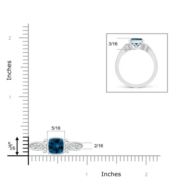 6mm aaaa london blue topaz white gold ring 4