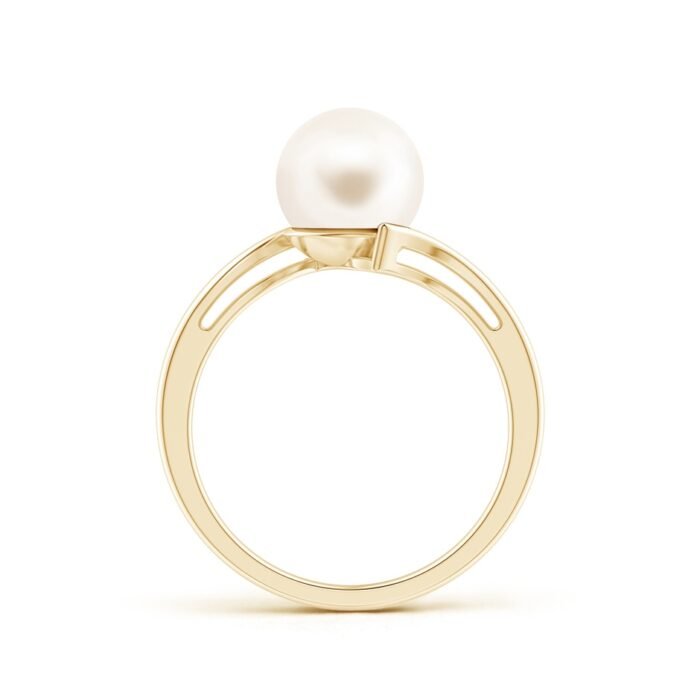 8mm aaa freshwater cultured pearl yellow gold ring 2 1