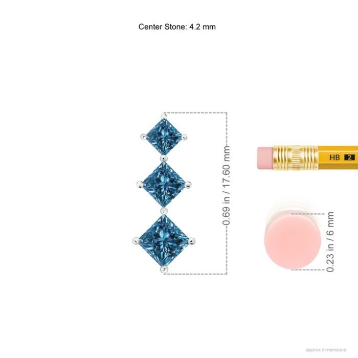 4.2mm aaa enhanced blue diamond white gold pendant 2