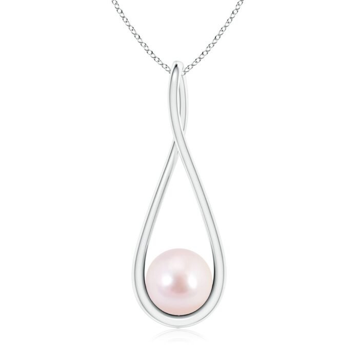 8mm aaaa akoya cultured pearl p950 platinum pendant