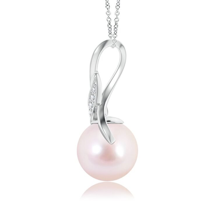 8mm aaaa akoya cultured pearl white gold pendant 2 1