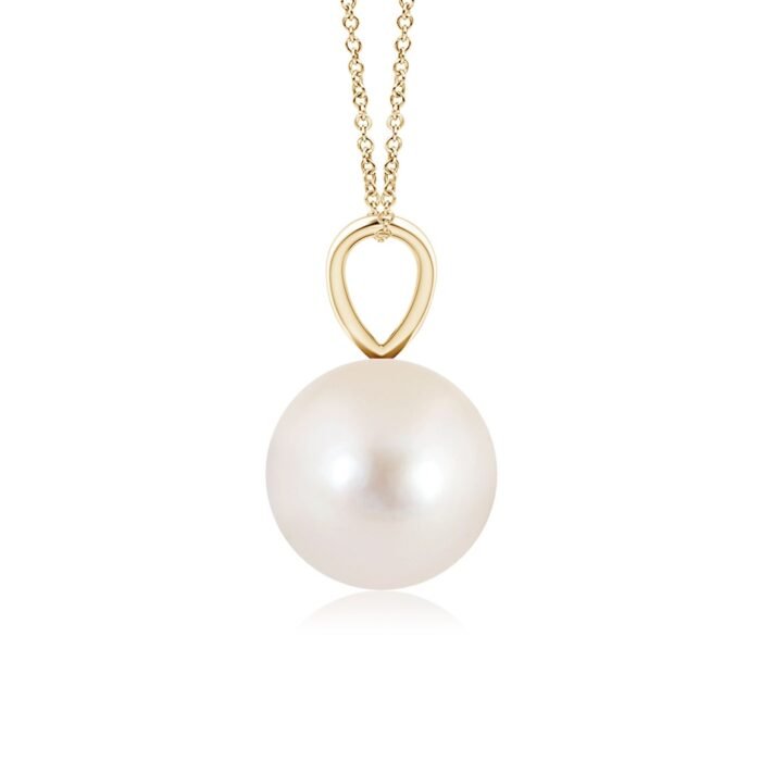 8mm aaaa freshwater cultured pearl yellow gold pendant 2