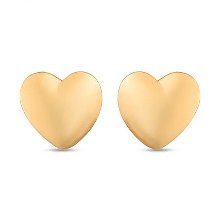 Heart Stud Earrings in Gold Plated Sterling Silver 2667525 1
