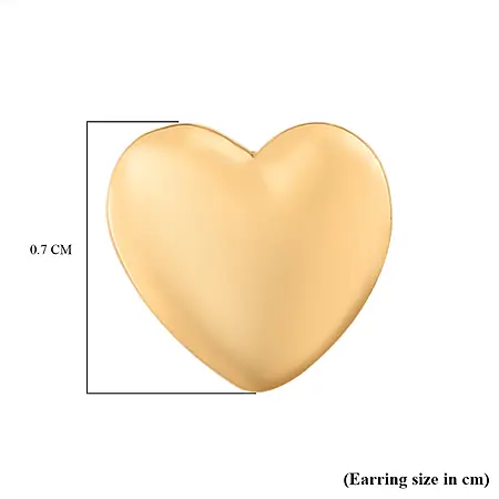 Heart Stud Earrings in Gold Plated Sterling Silver 2667525 4