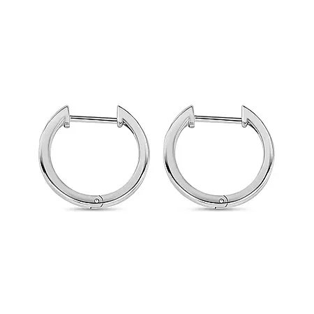 Platinum Overlay Sterling Silver Full Hoop Earring 7340596 2