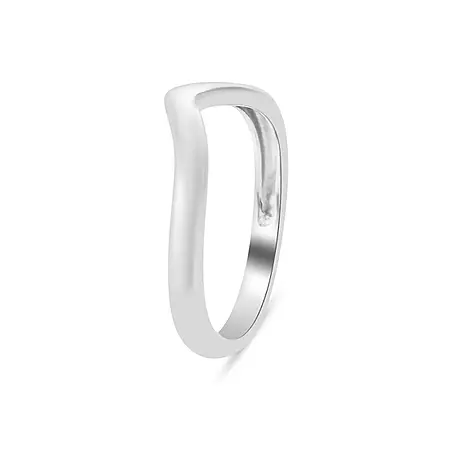 Platinum Overlay Sterling Silver Wishbone Ring 3672292 1